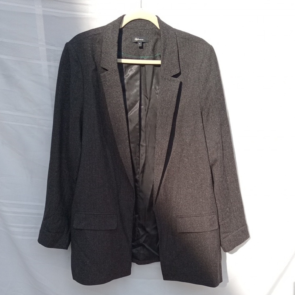 Reitmans Dark Gray Textured Blazer Size 18
